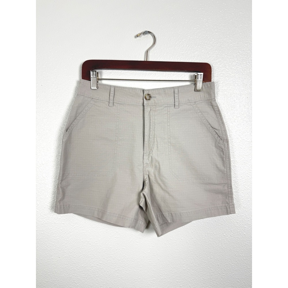 Eddie Bauer Shorts Womens 6 Gray Khaki Ripstop Specialty Hiking Utility Cargo
